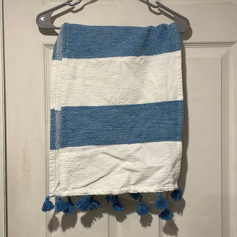 Threshold Striped Tablerunner with Tassels